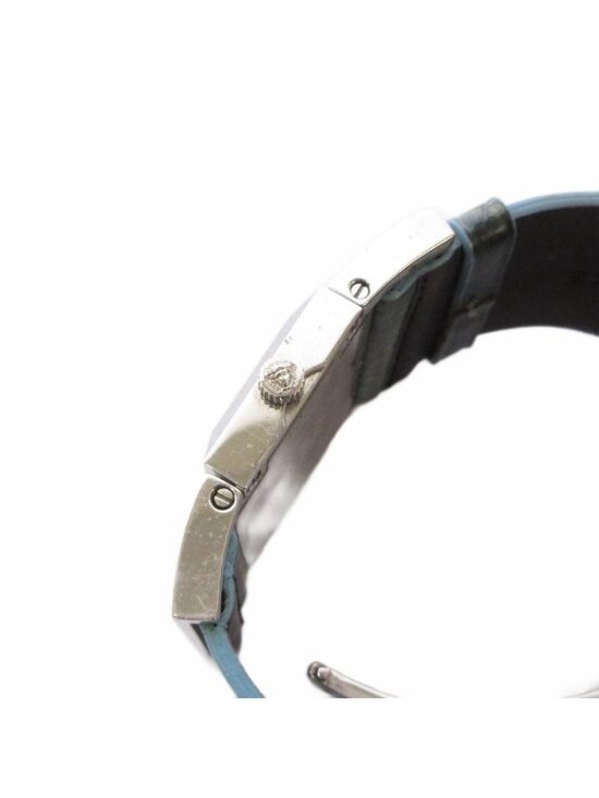 Versace Watch Quartz Analog 2 Hand Leather Band Medusa Light Blue Silver Color main image 5